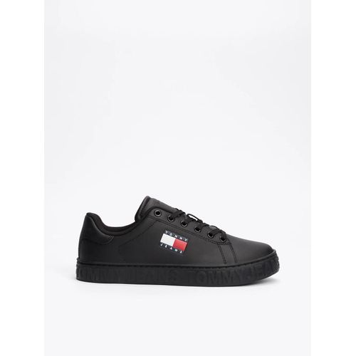 Baskets Avec Cuir Logo En Relief Tjw Logo Outsole Sneaker Ess/black
