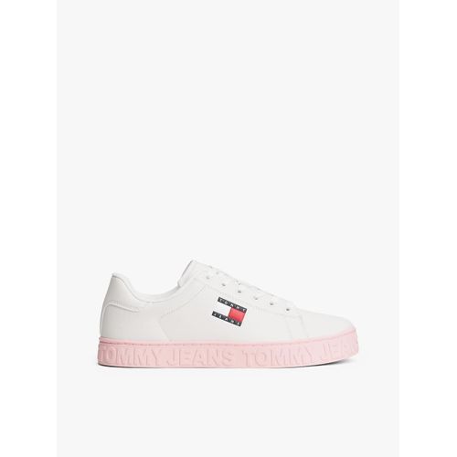 Baskets Avec Cuir Logo En Relief Tjw Logo Outsole Sneaker Ess/ecru