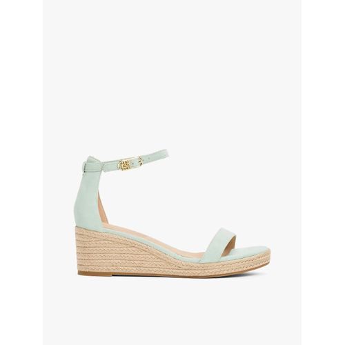 Espadrilles Compensées En Daim Suede Ankle Mid Wedge Espadrille/flora