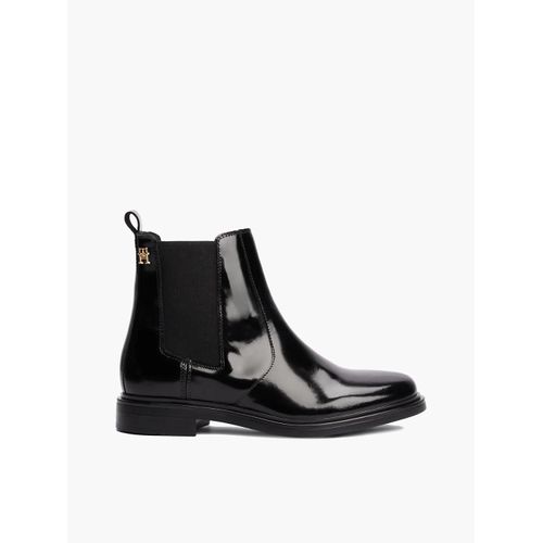 Bottines Chelsea En Cuir Verni Chelsea Abrasivato Leather/black