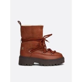 Bottes De Neige En Shearling Lacets Real Shearling Lacesup Snowboot/cognac Brown