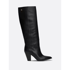 Bottes Cowboy Hautes En Cuir Talon Cubain High Cowboy Heel Boot Leather/black