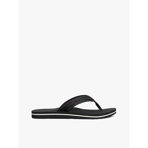 Tongs Bride En Toile Logo Ton Sur Ton Hilfiger Webbing Beach Sandal/black