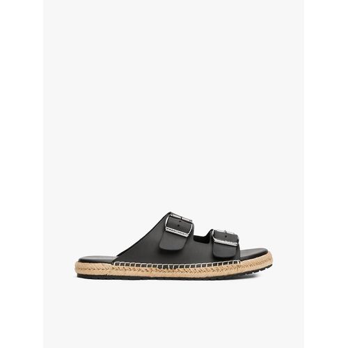 Sandales Enfiler En Jute Avec Cuir Flex Jutte Hilfiger Lth Sandal/black