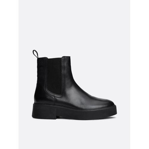 Bottines Chelsea En Cuir Bande De Logo Minimal Leather Chelsea Logotape/black
