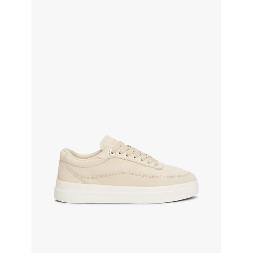 Baskets En Cuir Logo Métallisé Modern Court Sneaker Nubuck/muslin
