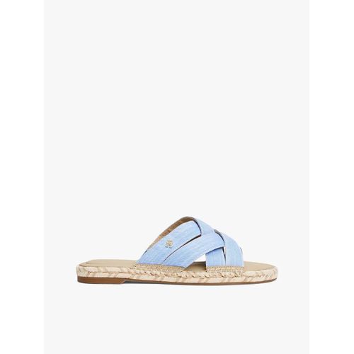 Espadrilles Mules Croisées En Chambray Chambray Espadrille Mule/blue Spell
