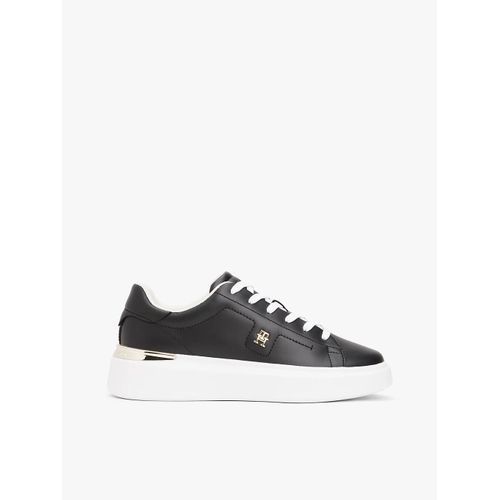 Baskets En Cuir Monogramme Th Th Fashion Court Sneaker/black