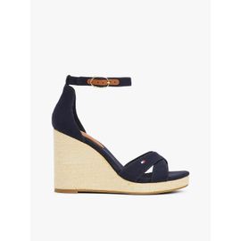 Sandales En Toile Talon Haut Compensé Flag High Wedge Espad Crisscross/space Blue