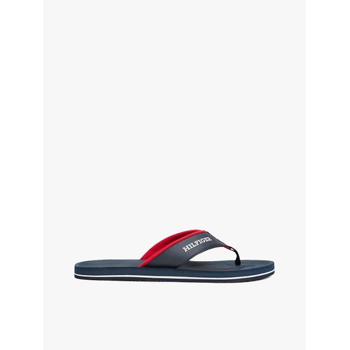 Tongs Brides Matelassées Et Logo Padded Comfort Hilfiger B Sandal/navy Blue