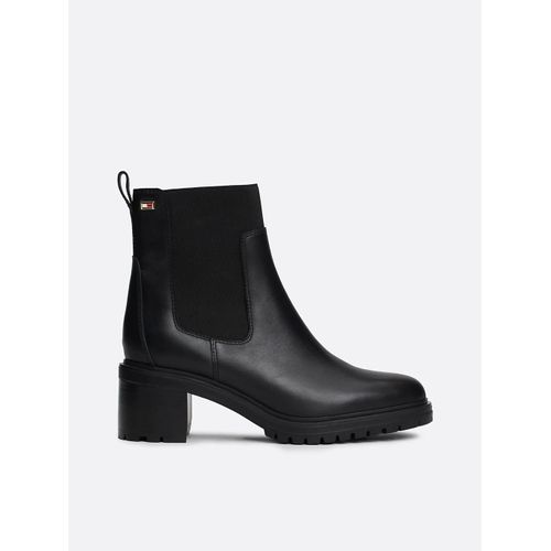 Bottines Chelsea En Cuir À Drapeau En Émail Flag Mid Heel Leather Chelsea/Black - 42