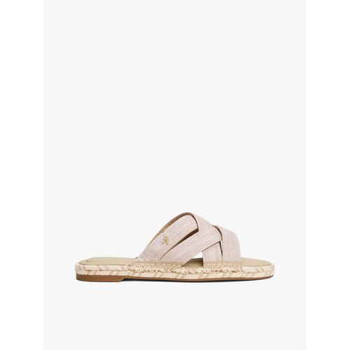 Espadrilles Mules Croisées En Chambray Chambray Espadrille Mule/horseradish