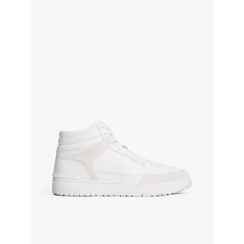 Baskets Mismontantes En Cuir The Runway Collection Th Basket Mid Lth/white