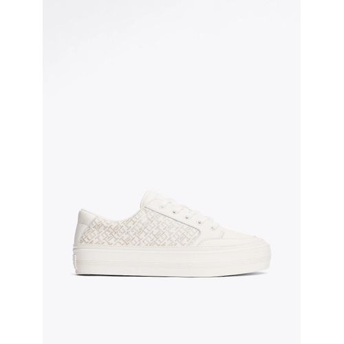 Baskets Compensées En Cuir Th Monogram Vulc Leather Sneaker Monogram/White - 39