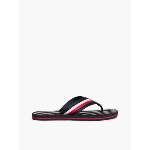 Tongs Semelle Massante Et Logo Massage Hilfiger Beach Sandal/navy Blue