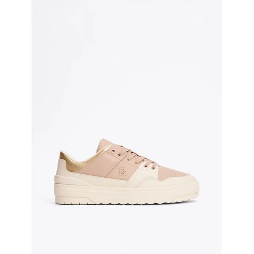 Baskets Coloursblock En Cuir Feminine Basket Sneaker/multi
