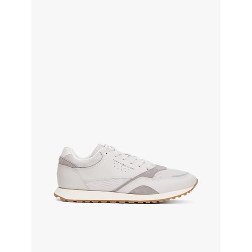 Baskets En Maille Avec Cuir Logo New Runner Eva Mix/light Cast