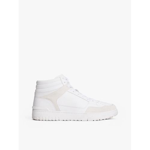 Baskets Mismontantes En Cuir The Runway Collection Th Basket Mid Lth/white