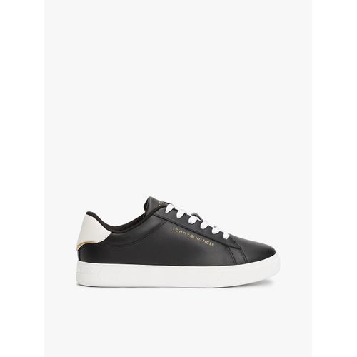 Baskets En Cuir Essential Court Sneaker/black