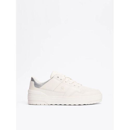 Baskets Coloursblock En Cuir Feminine Basket Sneaker/white