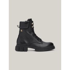 Bottes Motard En Cuir Lacets Lacesup Biker Leather/black