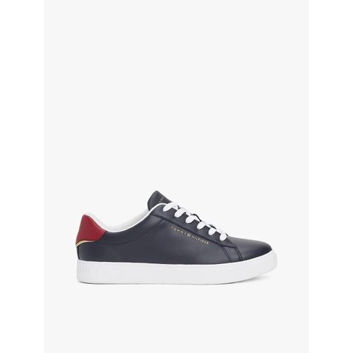 Baskets En Cuir Essential Court Sneaker/space Blue