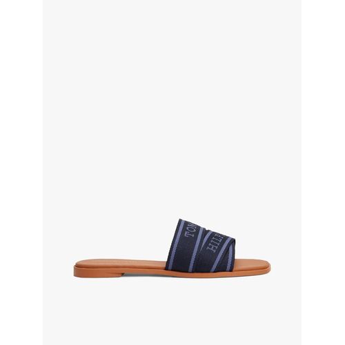 Mules Brides En Toile Logo Tissé Tommy Hilfiger Webbing Mule/space Blue
