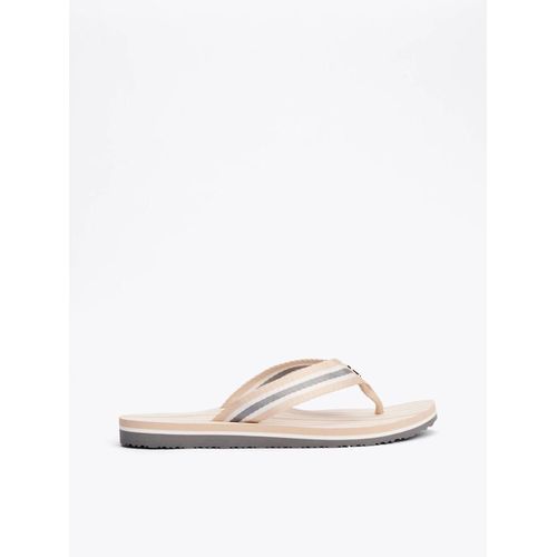 Tongs En Toile À Monogramme Th Im Th Print Beach Sandal/Beige - 36