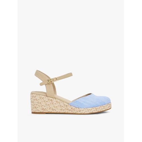 Espadrilles Compensées En Chambray Chambray Mid Wedge Espad/blue Spell
