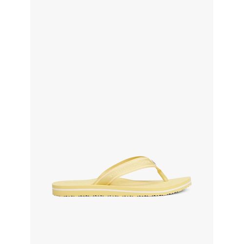 Tongs Bride En Toile Logo Ton Sur Ton Hilfiger Webbing Beach Sandal/meringue