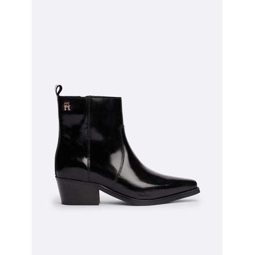 Bottines Cowsboy En Cuir Cowboy Abrasivato Leather/black