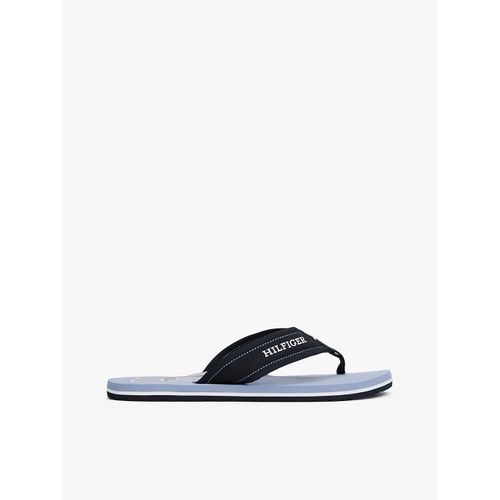 Tongs Brides Matelassées Et Logo Monotype Hilfiger H Padded Beach Sandal/brisk Blue