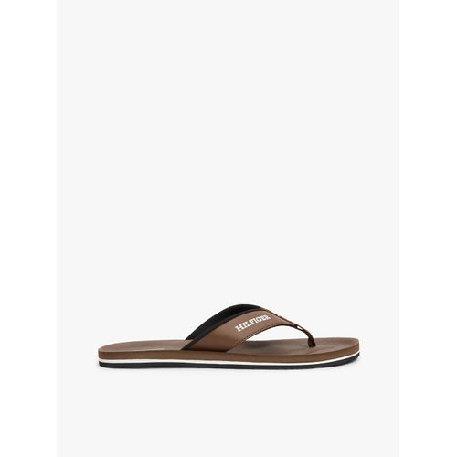 Tongs Brides Matelassées Et Logo Padded Comfort Hilfiger B Sandal/legacy Brown