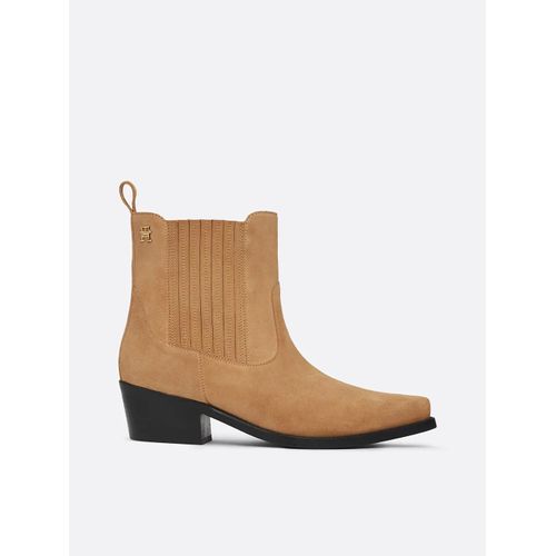 Bottines Cowboy Th Monogram En Daim Th Suede Cowboy Boot/Classic Khaki - 39