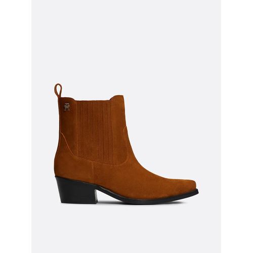 Bottines Cowboy Th Monogram En Daim Th Suede Cowboy Boot/Grain Brown - 41
