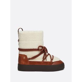 Bottes De Neige Fourrées Lacets Lacesup Faux Shearling Snowboot/cognac Brown