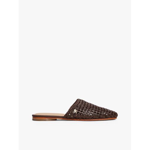 Mules Monogramme Th The Runway Collection Crochet Mule/dark Brown
