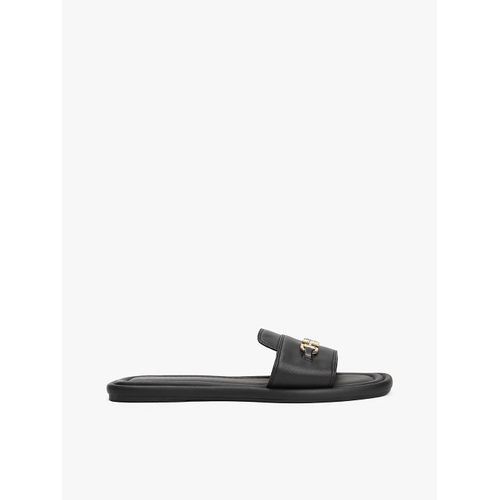 Mules En Cuir Détail Mors Leather Horsebit Mule/black