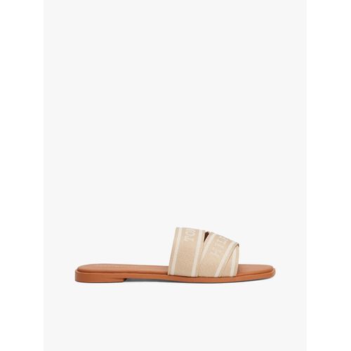 Mules À Brides En Toile À Logo Tissé Tommy Hilfiger Webbing Mule/Horseradish - 42