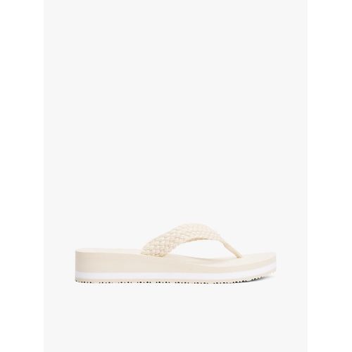 Tongs Compensées Monogramme Th Th Crochet Mid Beach Sandal/muslin