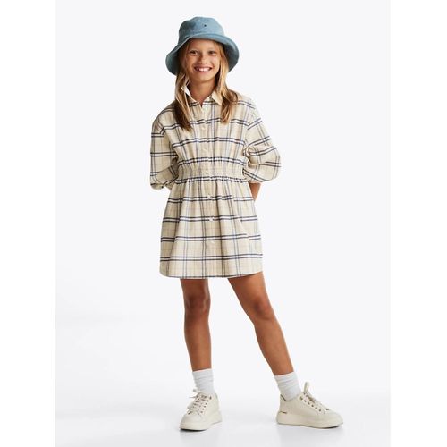 Robe Chemise À Carreaux En Velours Côtelé Corduroy Check Shirt Dress Ls/Multi - 128 Cm