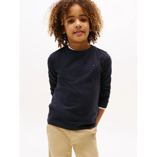 T-Shirt À Manches Longues En Coton Boys Basic Cn Knit L/S/Sky Captain - 164 Cm