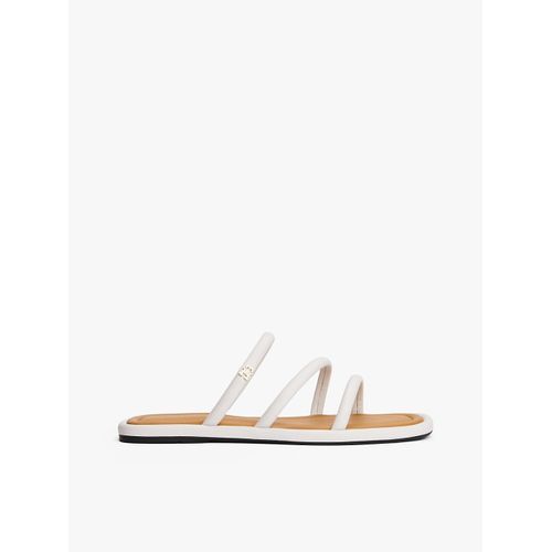 Mules En Cuir Brides Strappy Leather Mule Sandal/ecru