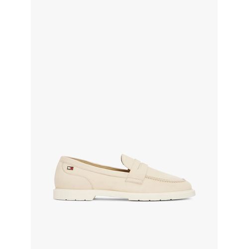 Mocassins En Cuir Drapeau Enmail Flag Soft Nubuck Loafer/muslin