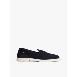 Mocassins En Cuir Drapeau Enmail Flag Soft Nubuck Loafer/space Blue