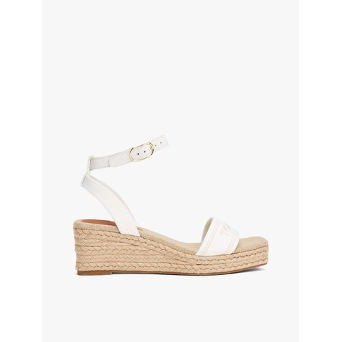 Espadrilles Compensées Hilfiger Monotype Tommy Hilfiger Espad Mid Wedge/ecru