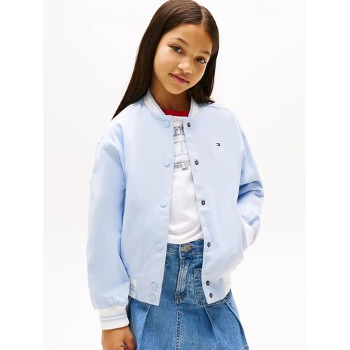 Veste Universitaire À Logo Au Dos Cotton Varsity Jacket/Sky Blue - 110 Cm