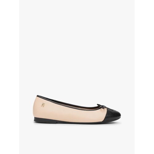 Ballerines En Cuir Bout Contrasté Toe Cap Leather Ballerina/misty Blush