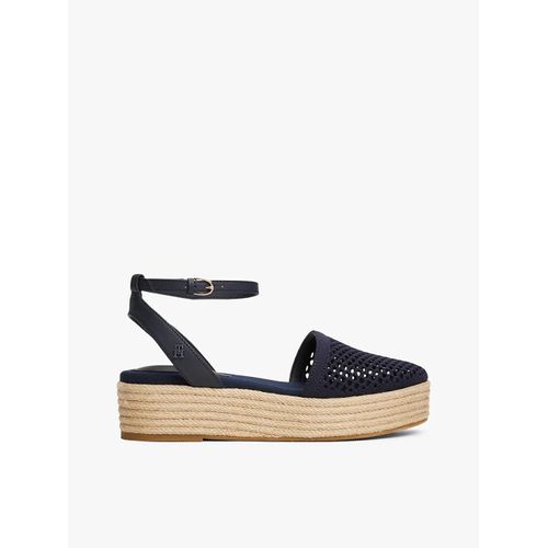 Espadrilles Compensées En Maille Tricotée Knit Mesh Espadrille Platform/space Blue