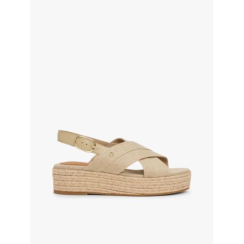 Sandales Espadrilles En Denim Plateforme Denim Espadrille Platform Sandal/horseradish